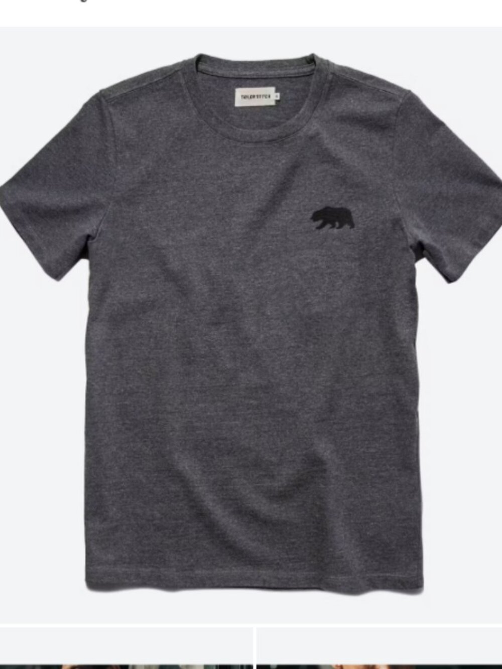 Taylor Stitch The Heavy Bag Tee - Bear Logo - Grey